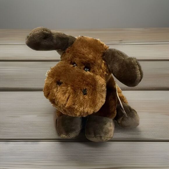 Wilcor Wildlife Friends Floppy Moose Plush Brown 9" Stuffed Animal Toy NWT - Picture 1 of 12